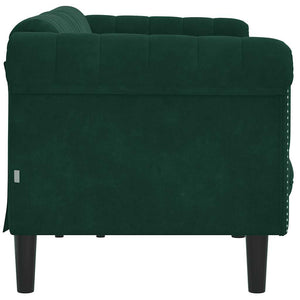 3-Sitzer Sofa Dunkelgrün Samt