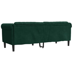 3-Sitzer Sofa Dunkelgrün Samt