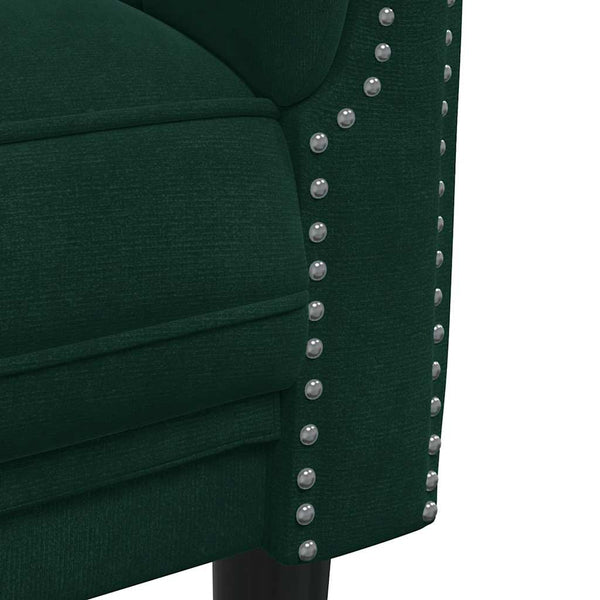 3-Sitzer Sofa Dunkelgrün Samt