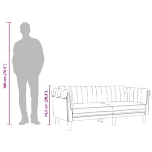 3-Sitzer Sofa Dunkelgrün Samt