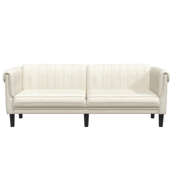 3-Sitzer Sofa Creme Samt