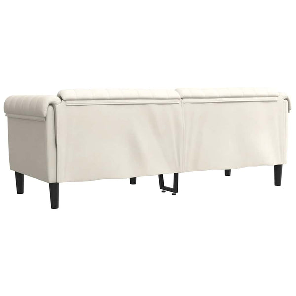 3-Sitzer Sofa Creme Samt