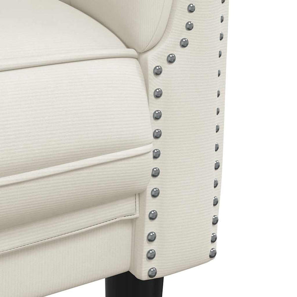 3-Sitzer Sofa Creme Samt