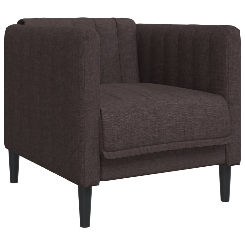 Dunkelbrauner Stoff Sessel