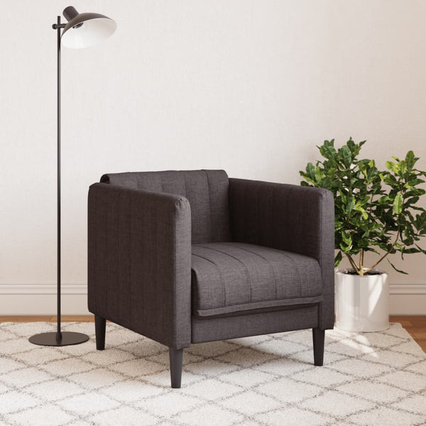 Dunkelbrauner Stoff Sessel