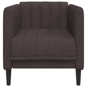 Dunkelbrauner Stoff Sessel