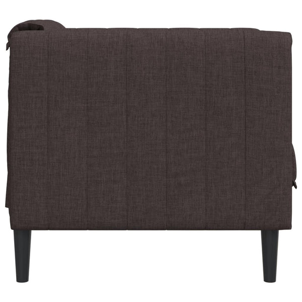 Dunkelbrauner Stoff Sessel