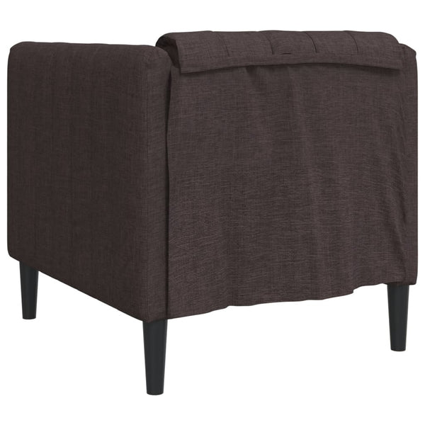 Dunkelbrauner Stoff Sessel