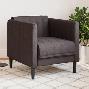 Dunkelbrauner Stoff Sessel