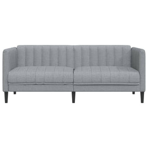 2-Sitzer Sofa Hellgrau Stoff