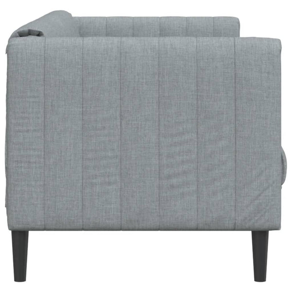 2-Sitzer Sofa Hellgrau Stoff