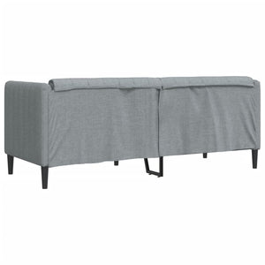 2-Sitzer Sofa Hellgrau Stoff