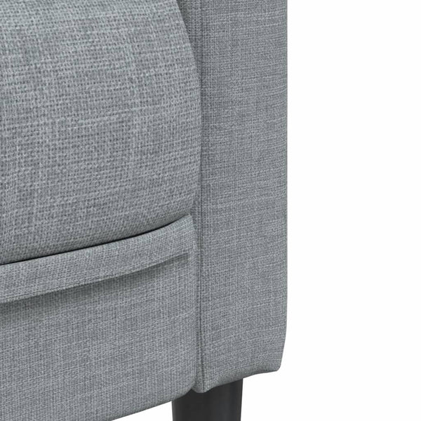 2-Sitzer Sofa Hellgrau Stoff
