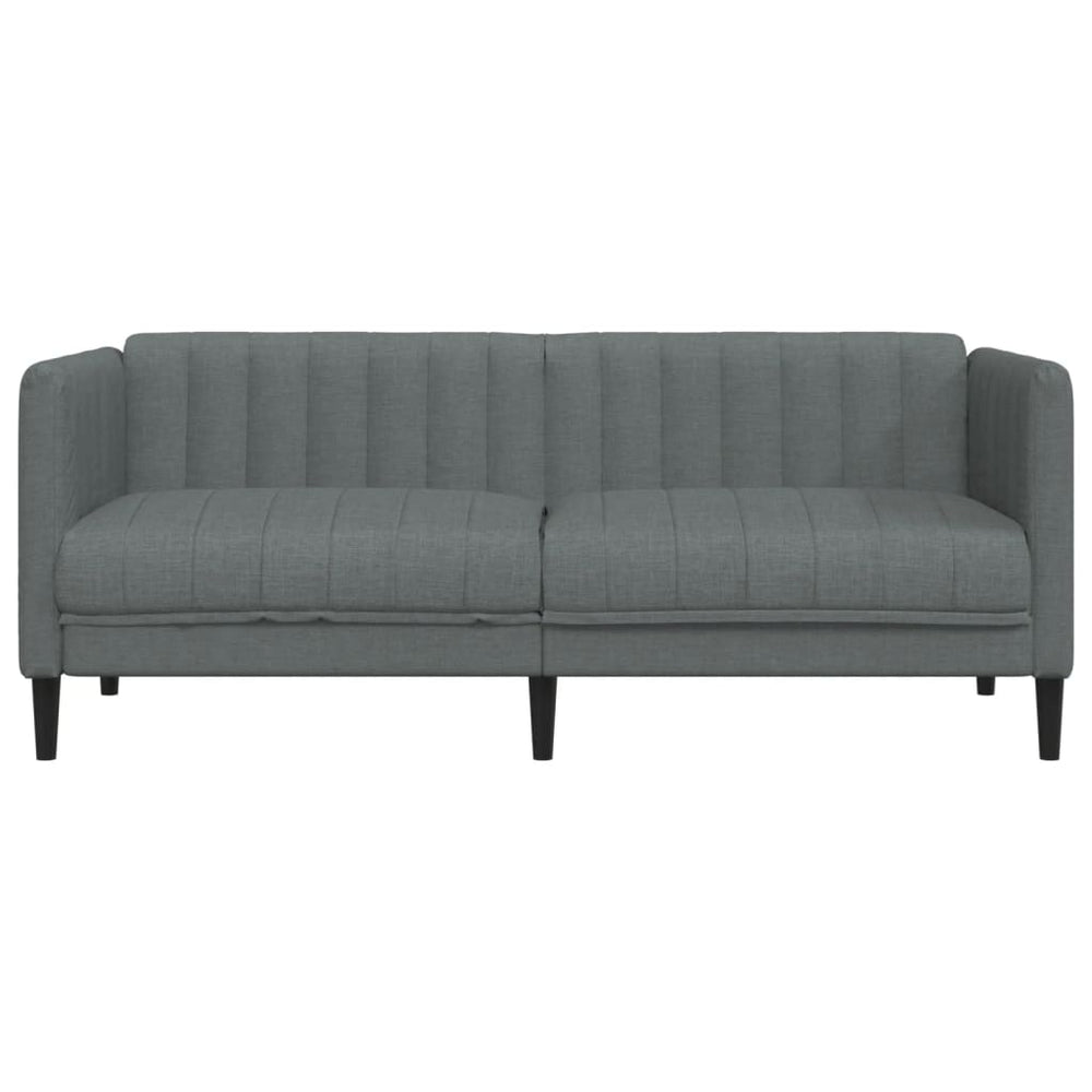 2-Sitzer Sofa Dunkelgrau Stoff