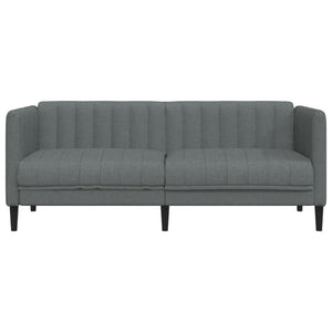 2-Sitzer Sofa Dunkelgrau Stoff