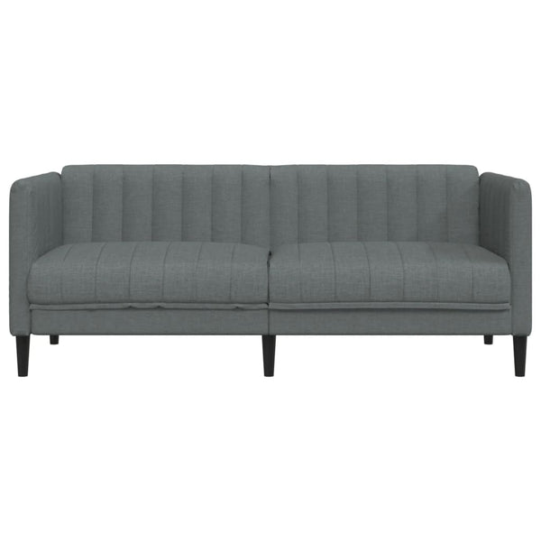 2-Sitzer Sofa Dunkelgrau Stoff