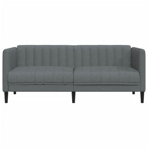 2-Sitzer Sofa Dunkelgrau Stoff