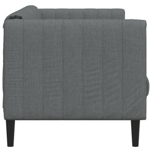 2-Sitzer Sofa Dunkelgrau Stoff
