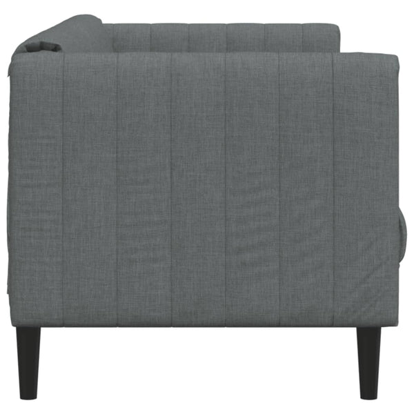 2-Sitzer Sofa Dunkelgrau Stoff