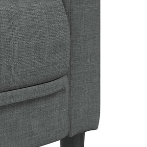 2-Sitzer Sofa Dunkelgrau Stoff