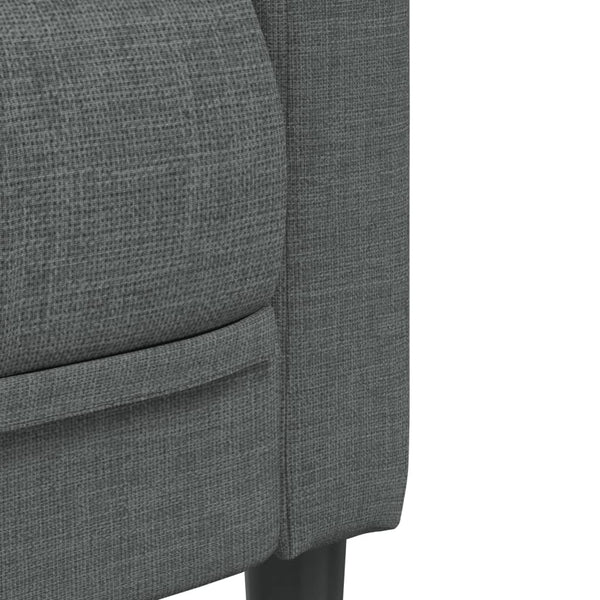 2-Sitzer Sofa Dunkelgrau Stoff