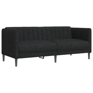 Schwarzes 2-Sitzer Sofa aus Stoff