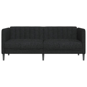 Schwarzes 2-Sitzer Sofa aus Stoff