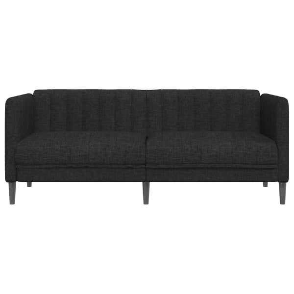 Schwarzes 2-Sitzer Sofa aus Stoff
