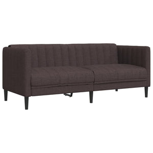 2-Sitzer Sofa Dunkelbraun Stoff