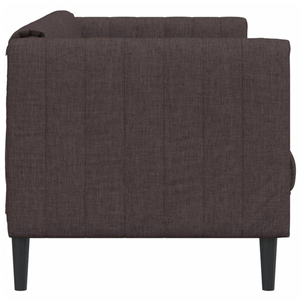 2-Sitzer Sofa Dunkelbraun Stoff