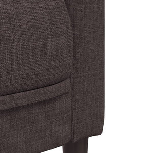2-Sitzer Sofa Dunkelbraun Stoff