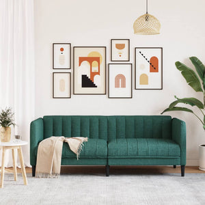 2-Sitzer Sofa Dunkelgrün Stoff