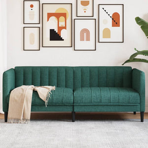 2-Sitzer Sofa Dunkelgrün Stoff