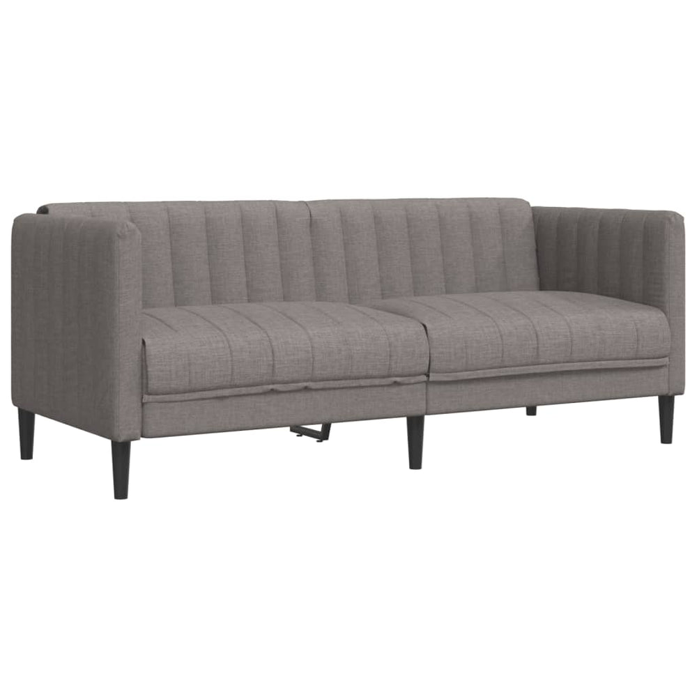 2-Sitzer Sofa Taupe Stoff