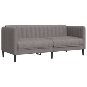 2-Sitzer Sofa Taupe Stoff
