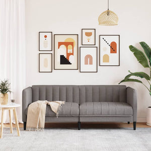 2-Sitzer Sofa Taupe Stoff
