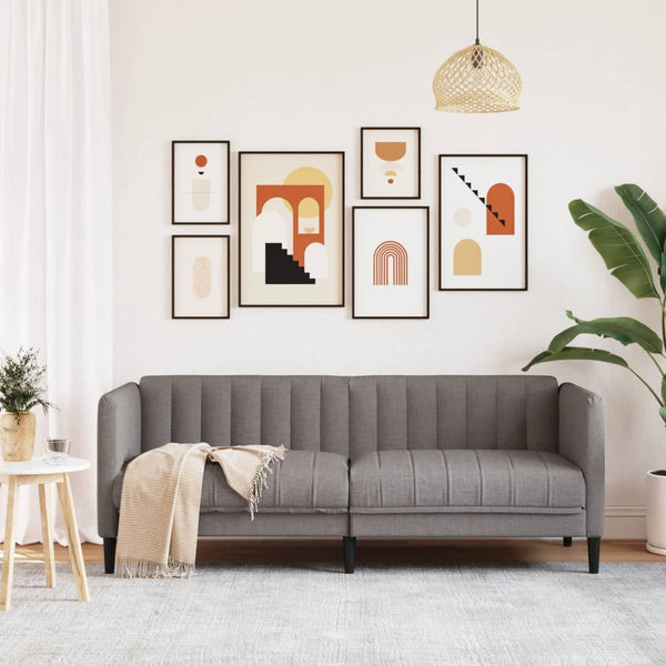 2-Sitzer Sofa Taupe Stoff