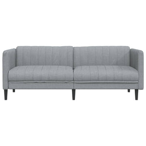 3-Sitzer Sofa Hellgrau Stoff