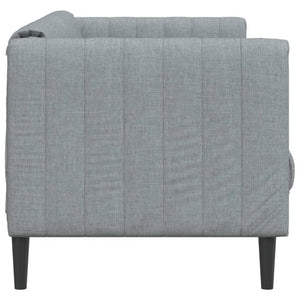 3-Sitzer Sofa Hellgrau Stoff