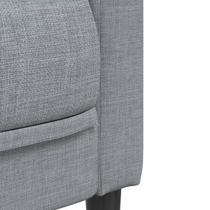 3-Sitzer Sofa Hellgrau Stoff