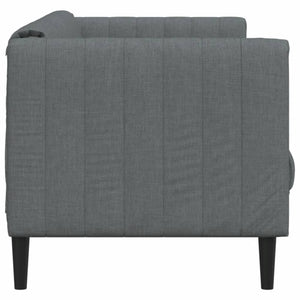 vidaXL Canapé 3 places en tissu gris foncé