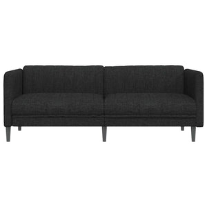 vidaXL Canapé à 3 places en tissu Noir