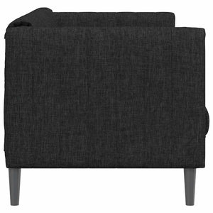 vidaXL Canapé à 3 places en tissu Noir