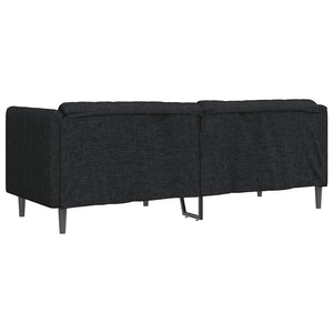 vidaXL Canapé à 3 places en tissu Noir