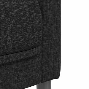 vidaXL Canapé à 3 places en tissu Noir