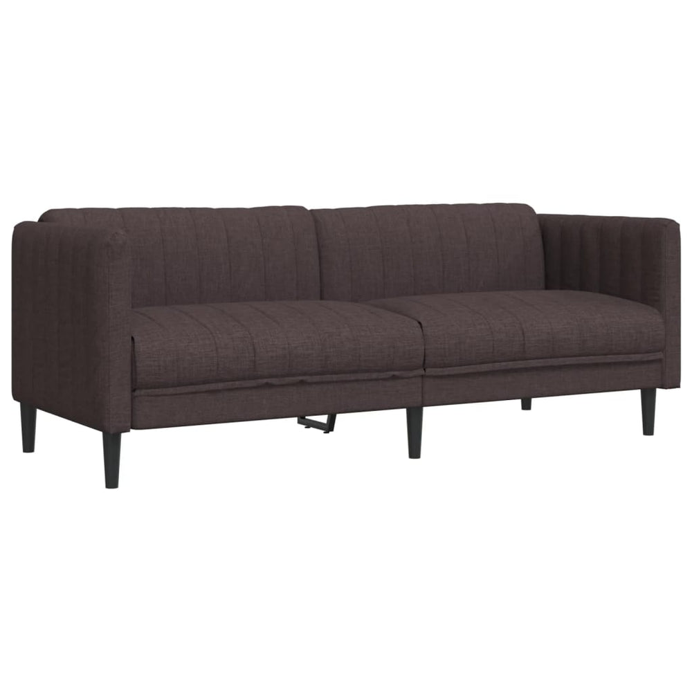 3-Sitzer Sofa Dunkelbraun Stoff