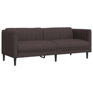 3-Sitzer Sofa Dunkelbraun Stoff