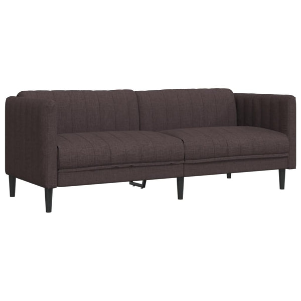 3-Sitzer Sofa Dunkelbraun Stoff