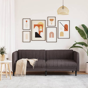 3-Sitzer Sofa Dunkelbraun Stoff