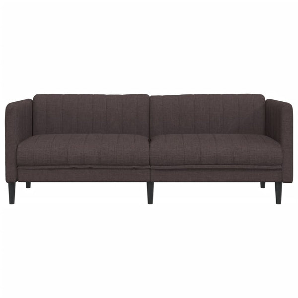 3-Sitzer Sofa Dunkelbraun Stoff